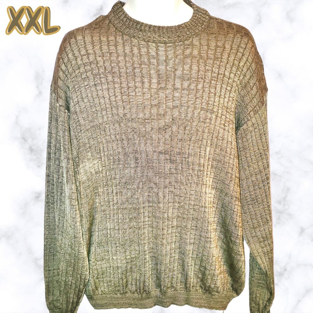 Men's Long-Sleeve Taupe Shirt Size XXL